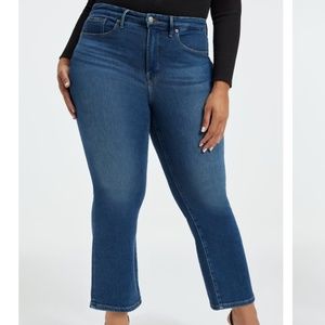 GOOD AMERICAN - GOOD LEGS CROPPED MINI BOOT JEANS